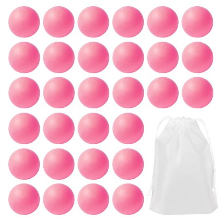 arrderly Lot de 30 balles de ping-pong roses pour animaux de compagnie