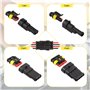 300 Pièces Connecteur Automobile Connecteur Etanche 1 2 3 4 Broches Fils Connecteur Electrique Etanche Connectique Electrique Mo