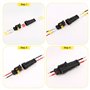 300 Pièces Connecteur Automobile Connecteur Etanche 1 2 3 4 Broches Fils Connecteur Electrique Etanche Connectique Electrique Mo