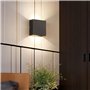 CYUaoao 1 Pièce Applique Murale LED Moderne en Aluminuim AC86V-265V Applique Murale Carrée Noire 10 x 10 x 5 cm Imperméable Conv