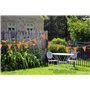 10M Orange Drapeaux Triangle Bunting de Partie Guirlande Fanion Tissu Pennant Banderole Coloré pour Fête Anniversaire Mariage No