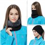 QIMEI-SHOP Polaire Cache-Cou Écharpe Tube Chaud Hiver Tour de Cou Foulard Homme Femme Thermique Tubulaire Écharpe pour Ski Moto