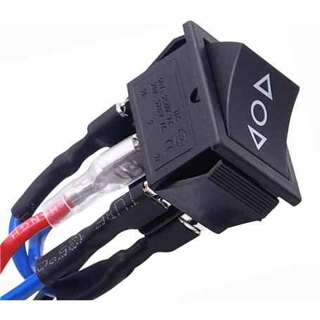 Taiss interrupteur inverseur de polarité 12v Moteur à Courant Continu 10A 6 Broches 3 Positions Autobloquant ON-Off-ON Interrupt