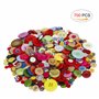Boutons Colorés Artisanat Bouton Rond pour Enfants à la main Décoratif Peinture Couture et Activités Manuelles Bricolage 700PCS 