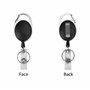 Rétractable Badge Tether avec Clip Attache Ceinture, Mousqueton Bobine Clip Card Holders Porte-clés pour clé de carte d'identité