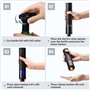 Tire-bouchon électrique pour bouteille de vin - Rechargeable avec coupe-capsule et câble USB - Noir