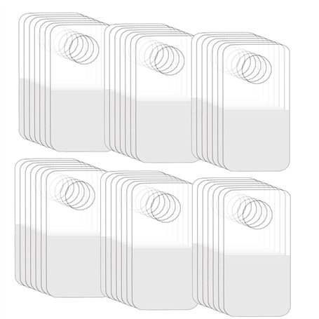 ZAHD 200 Pièces Onglets Suspendus Étiquettes Auto- Adhésif Prix Signe Crochet Onglets Suspendus AdhéSifs Plastique Pliable pour