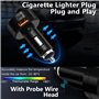 Hoembpn Adaptateur Prise Allume Cigare USB QC3.0 + PD3.0 Chargeur Voiture Rapide Thermomètre de Voltmètre avec Numérique LCD Tes
