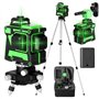 Niveau Laser Vert en 3 x 360 3D 12 Lignes avec Fonction 3° D'auto-Nivellement Auto-équilibrage du Niveau Laser Multifonctionnel