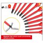 Geevorks Trousse Tournevis Electricien 13pcs 1000V Tournevis Isolés Set avec Outils de Réparation