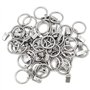 ZJW 40pcs Metall Vorhangringe Hängende Ringe für Gardinenstangen zum Aufhängen von Vorhängen