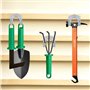 GZcaiyun 18 Pcs Crochets de Rangement, Porte Outils de Jardin Mural, Porte-Outils Simple/Double en Fer pour Garage Remise Entrep