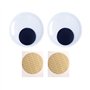 Qaixwuyi 2 Pièces Grands Yeux Ronds Yeux Faits Main Yeux Autocollants Yeux Plastique 15mm Oeil Décoratif Autocollant Grands Yeux