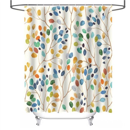 QFEHTHSK Rideau De Douche Végétal Coloré 1 Pièce