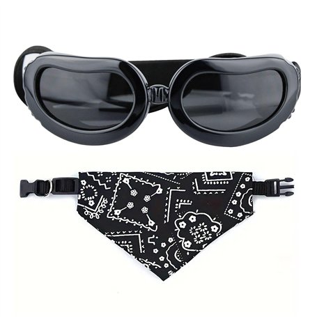1 Petite Lunettes Pour Chien Et 1 Bandana Pour Chien