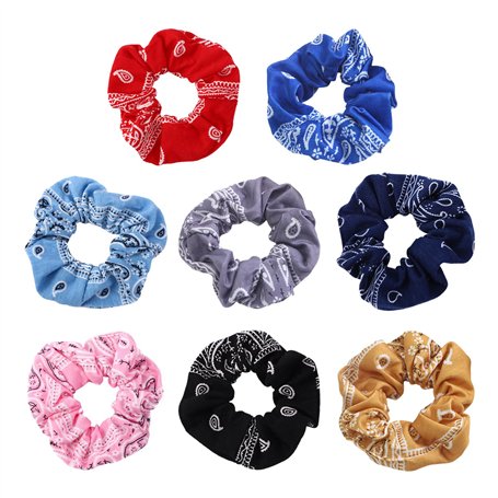 Lot De 8 Élastiques À Cheveux À Motif Rétro