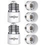 ILEEDear E27 vers E14 Adaptateur de douille de 6 pièces Adaptateur Convertisseur de douille de base de lampe de haute qualité po