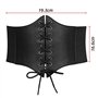 AISOO Corset élastique large pour femme et fille Ceinture pour Femme à Lacets Attachée Vintage en Cuir PU Corset Cadeaux pour Ce