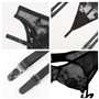 ROSVAY Femme Porte-Jarretelle Sexy Transparente avec 4 Pinces Réglables G-String Guêpière Dentelle Taille Haute Thong pour Bas L