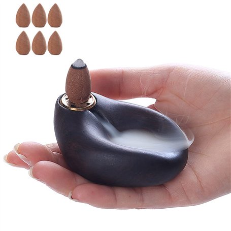 Porte-encens à refoulement en bois