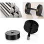 Mirrwin Haltère Piercing Clou D'oreille Jeu de Goujons en Acier Inoxydable 6 Paires de Fausses Boucles D'oreilles Noires 5-10 mm