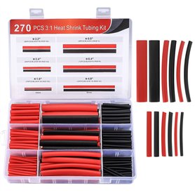 270 Pièces Gaines Thermorétractables, Tubes Thermorétractables étanches, Manchon de Câble électrique, 3 : 1 Double Paroi aAdhési 270 Pièces Gaines Thermorétractables