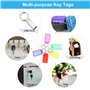 Coideal Porte Clef Etiquette en Plastique - 30 Pièces Porte Clés Étiquettes Couleur Porte Clé Identification et Anneau 6 Couleur
