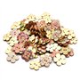 Skyzone Boutons en Bois - 100 Pièces en Forme de Fleur
