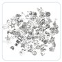 Skyzone breloques creation bijou, 100 Pièces Mixte Argent Antique Breloques charms pour Bracelet Collier Bracelet Boucles d'Orei
