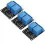 HALJIA Lot de 3 modules relais à 2 canaux – Carte d'extension 5 V – Carte d'extension universelle avec optocoupleur compatible a