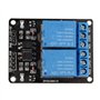 HALJIA Lot de 3 modules relais à 2 canaux – Carte d'extension 5 V – Carte d'extension universelle avec optocoupleur compatible a