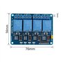 HALJIA Lot de 3 modules de relais à 4 canaux – Carte d'extension MCU universelle avec optocoupleur compatible avec R3 2560 Proje
