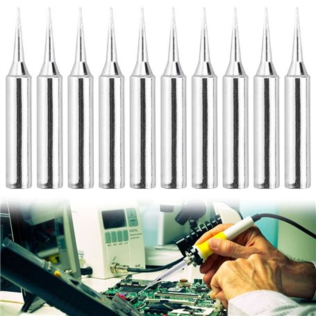 SNAGAROG Pointe Fer a Souder 900M-T-I en Cuivre sans Oxygène 10 Pcs Pointe de Fer avec Bonne conductivité Fer a Souder Pointe Fi