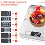 Gvolatee 10kg/1g Balance de cuisine precision Électronique, inoxydable pese aliment cuisine avec affichage Lcd et fonction tare,