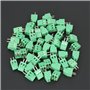 Connecteur de Bornier de PCB, 50pcs 2.54mm 2 Poles Connecteur Universel de Bornier à Vis Vert PCB