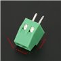 Connecteur de Bornier de PCB, 50pcs 2.54mm 2 Poles Connecteur Universel de Bornier à Vis Vert PCB