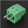 Connecteur de Bornier de PCB, 50pcs 2.54mm 2 Poles Connecteur Universel de Bornier à Vis Vert PCB