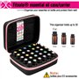 FTINATE 30 Trous Boîte Huile Essentielle Aromathérapie Sac de Rangement Trousses de Toilette Voyage Sac à cosmétiques avec inser