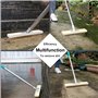 Balai Métallique 30cm avec Prise pour Manche en Bois, Balai de Jardin en Métal pour Enlever la Mousse du Jardin, Mauvaises Herbe