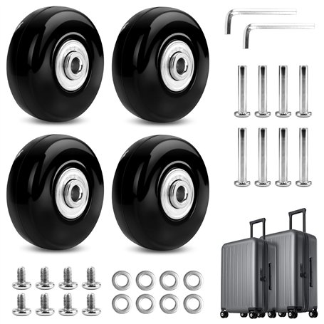 Roulette Valise Remplacement 4 Pièces Roue Valise Universelle Roue de Valise Universelle Pivotante Roues Valise Universelle de R
