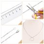 UWOBEFO 10M Chaine pour Bijoux Argent Chaîne de Câble de Liaison Chaine au Metre Bijoux 2X3mm Chainette pour Bijoux Chaîne de Câ