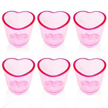 Mritrit Lot de 6 Verres à Shot Cœur