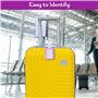 6 Pièces Étiquette de Bagage Valise Accessoires Voyage Identifier Étiquettes, Étiquettes de Bagage en Plastique Colorées pour Ba