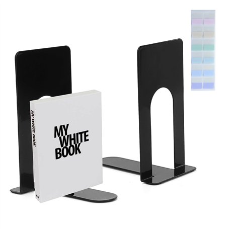 Lot de 2 serre-livres en métal - 80 x 70 x 130 mm - Pour livres