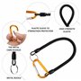 Pêche Cordons Lanière de Pêche Lot de 8 Porte-clés de Ressort en Spirale avec Mousqueton, Rétractable Corde Anti-Disparition de 