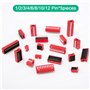 Dip Switch Assortiment Kit, 1 2 3 4 6 8 10 12 Pin 2.54mm Double rangée Commutateur DIP, Rouge On Off Slide Type Switch, pour Cir