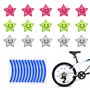 PFLYPF Lot de 15 clips colorés pour rayons de vélo