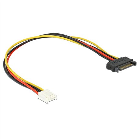 Bolwins Q39 Câble Adaptateur d'Alimentation SATA 15-Pin vers Floppy 4-Pin