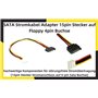 Bolwins Q39 Câble Adaptateur d'Alimentation SATA 15-Pin vers Floppy 4-Pin, 18 cm – Idéal pour connecter des lecteurs disquettes