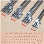 Lot de 4 outils de maroquinerie à 1/2/4/6 dents pour le cuir, outil de couture et de laçage diamant (5 mm)